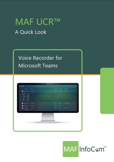 MAF UCR - Voice recorder for Microsoft teams